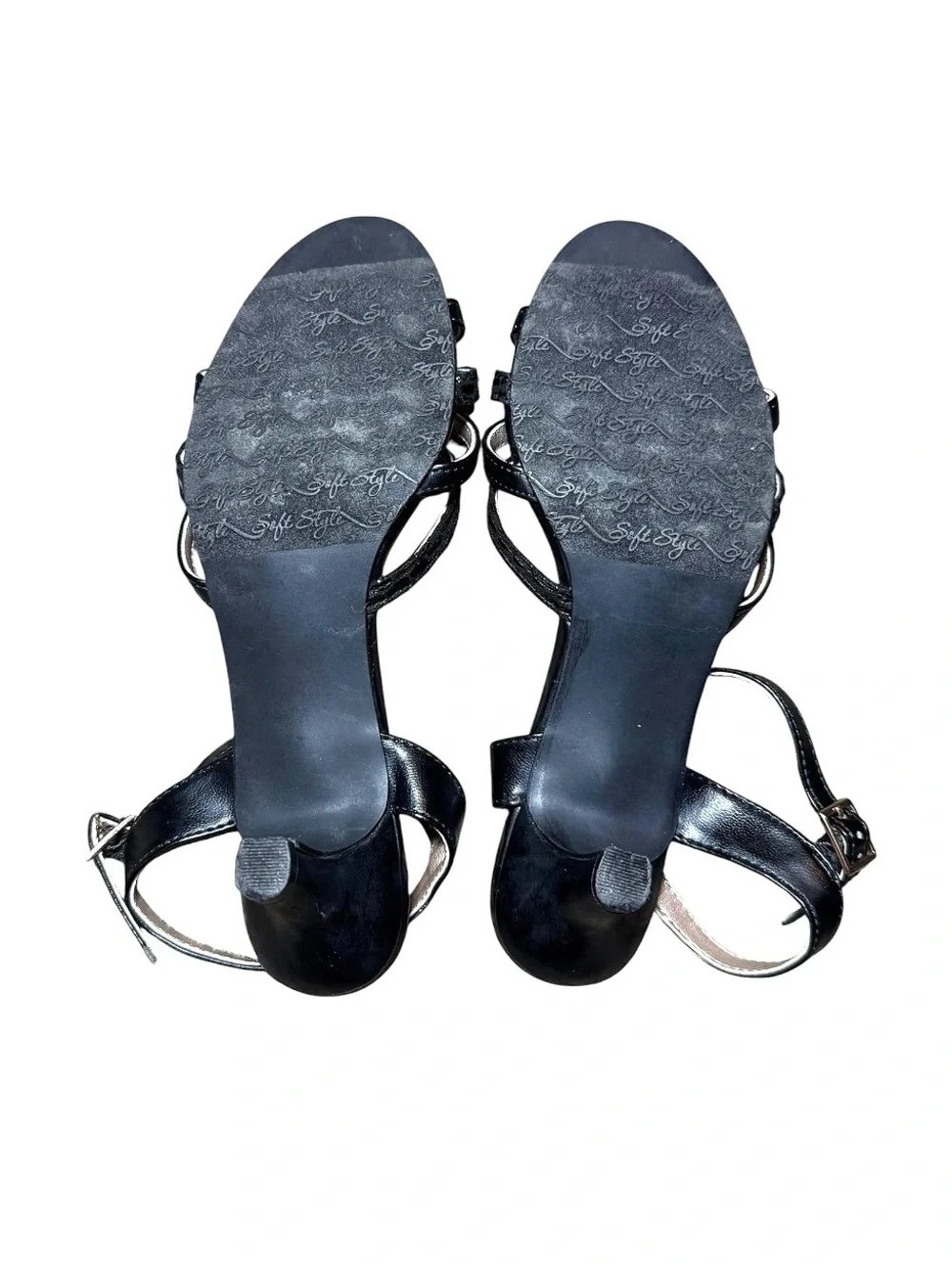 Soft Style Hush Puppies Black Strappy Bow Kitten Heel Sandals 6M Y2K